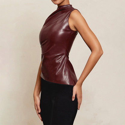 ALVA™ | STYLISH LEATHER TOP