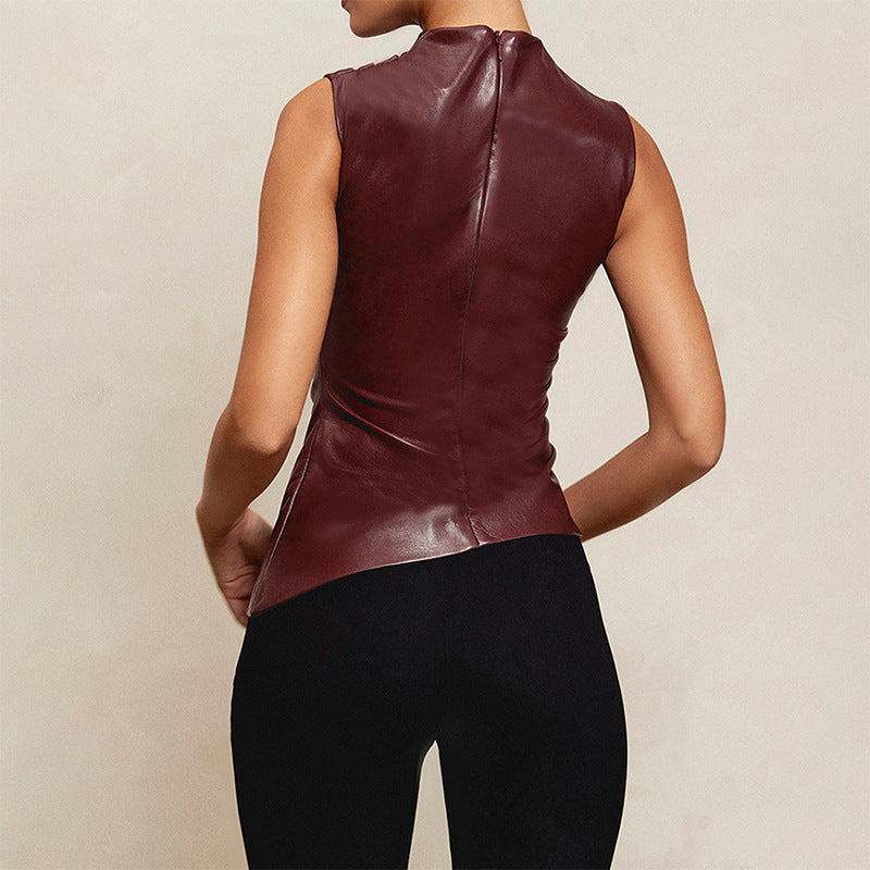 ALVA™ | STYLISH LEATHER TOP