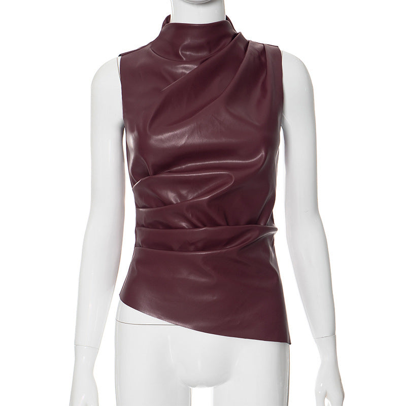 ALVA™ | STYLISH LEATHER TOP